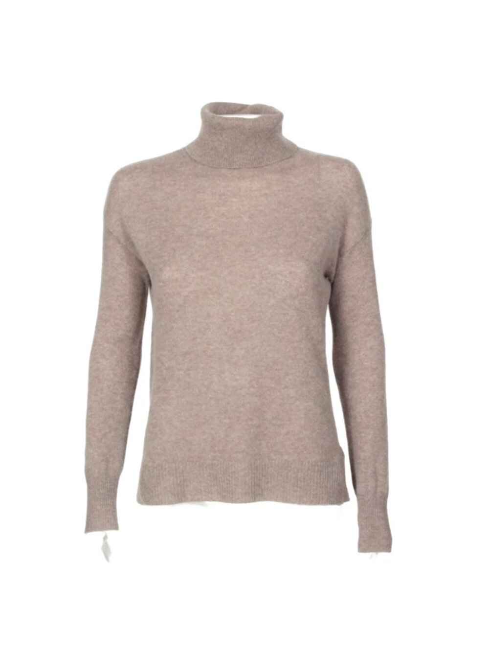 NORDSTROM 100% Cashmere Soft Brown Sweater Womens Turtleneck size Small /086